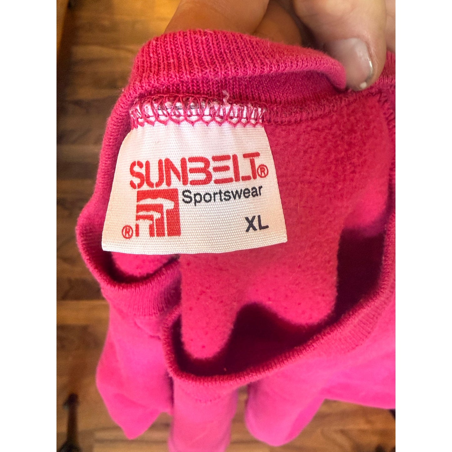1980's Hot Pink Sunbelt Crewneck Blank Size XL