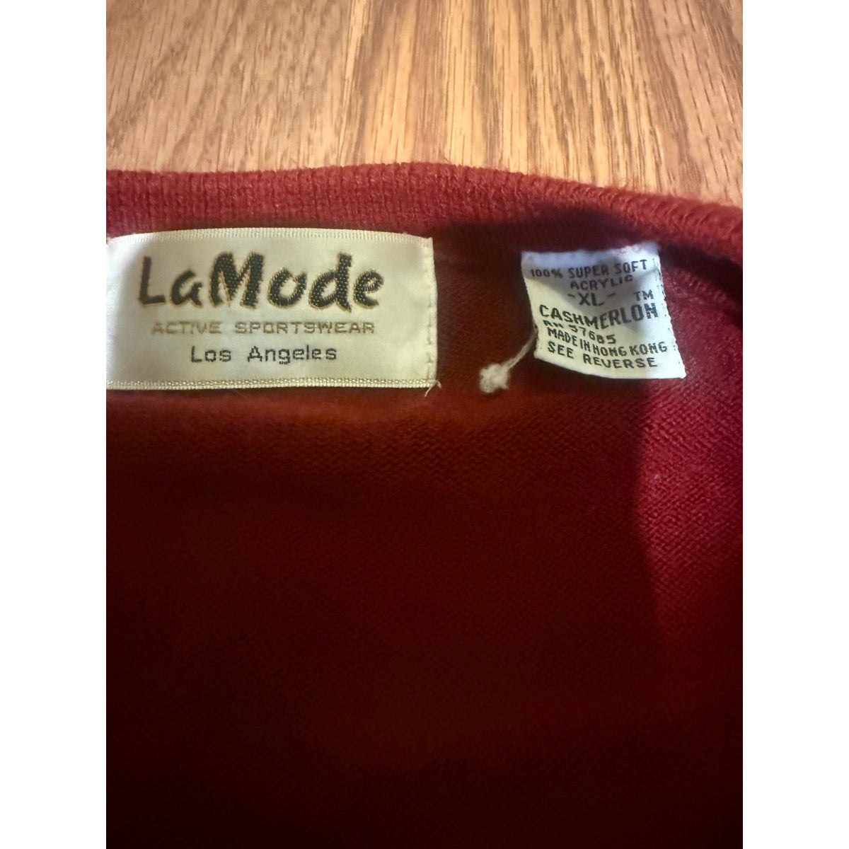 West Texas State Maroon Cashmerlon La Mode Sweater Size XL