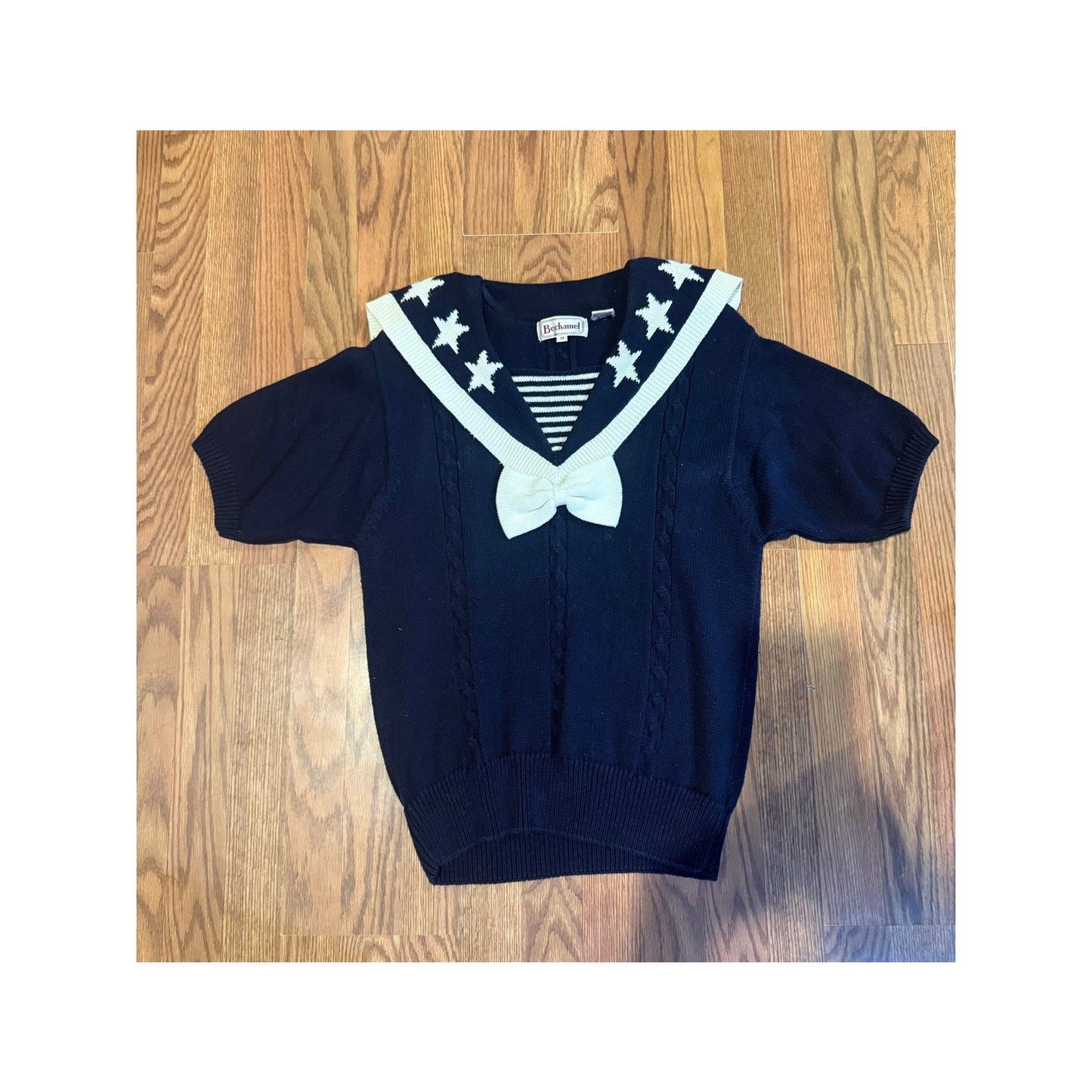 90s Bechamel Nautical Knit Top Size Medium