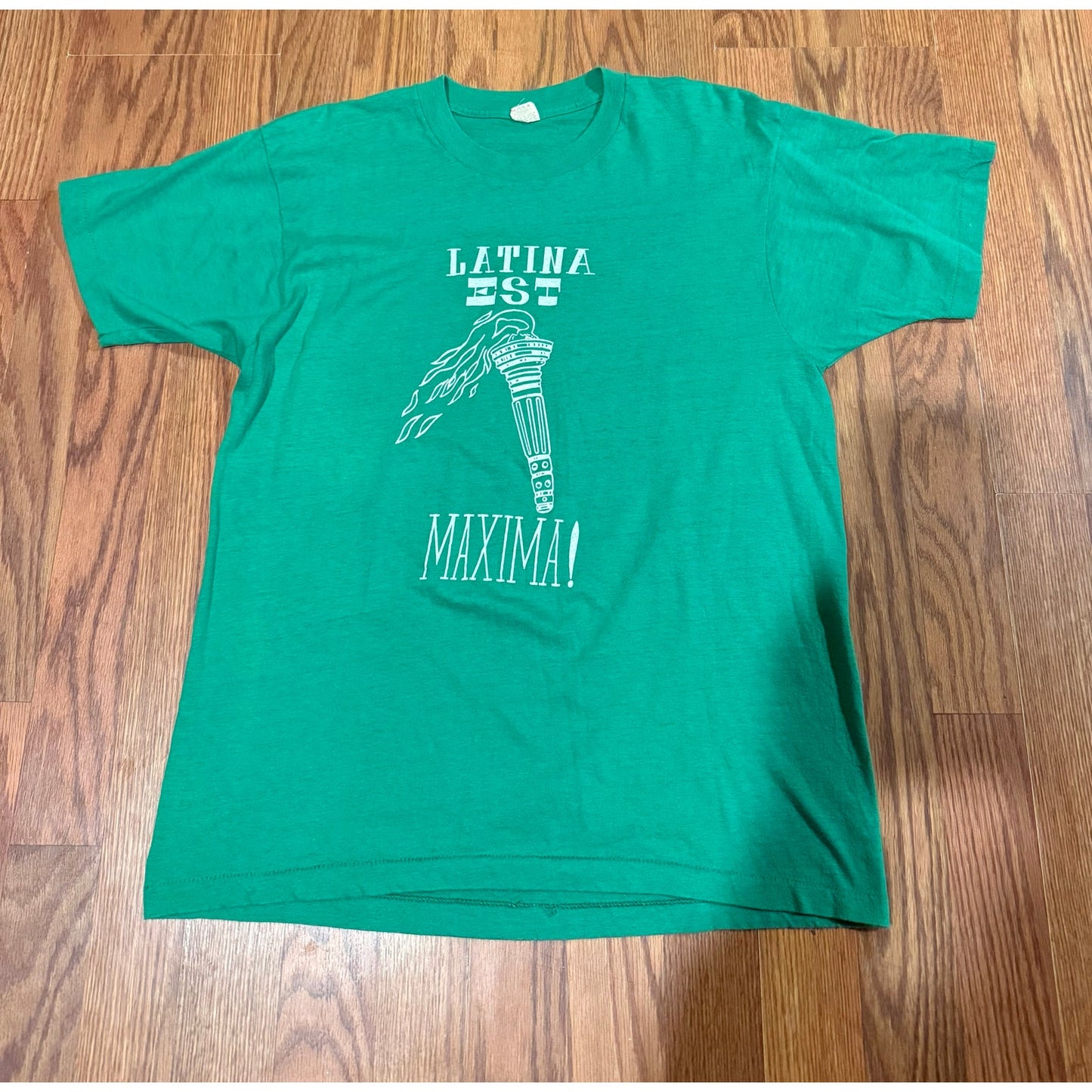 Vintage single stitch Latin shirt Size XL