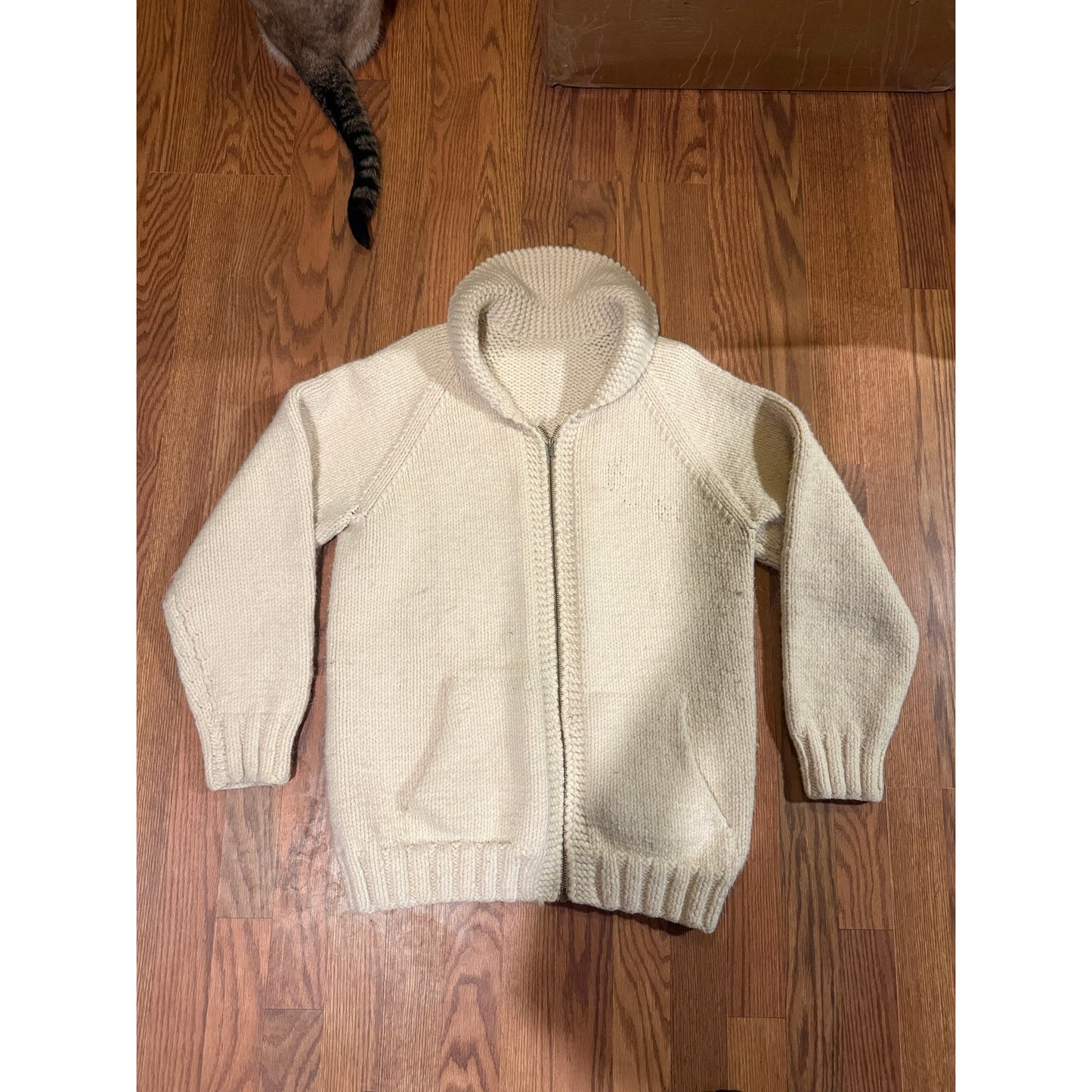 Handmade Horse Zip Sweater Size Large
