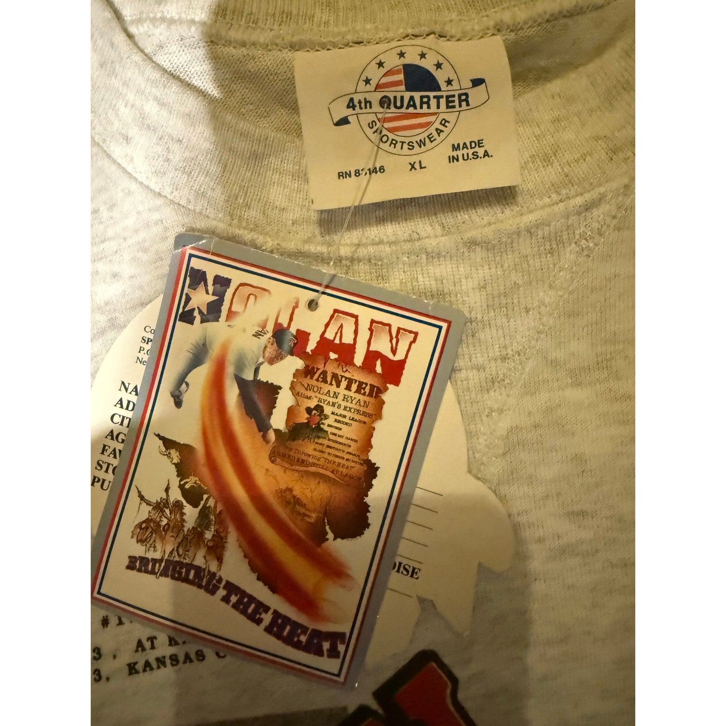 Vintage Talkin Baseball Nolan Ryan NWT Size XL