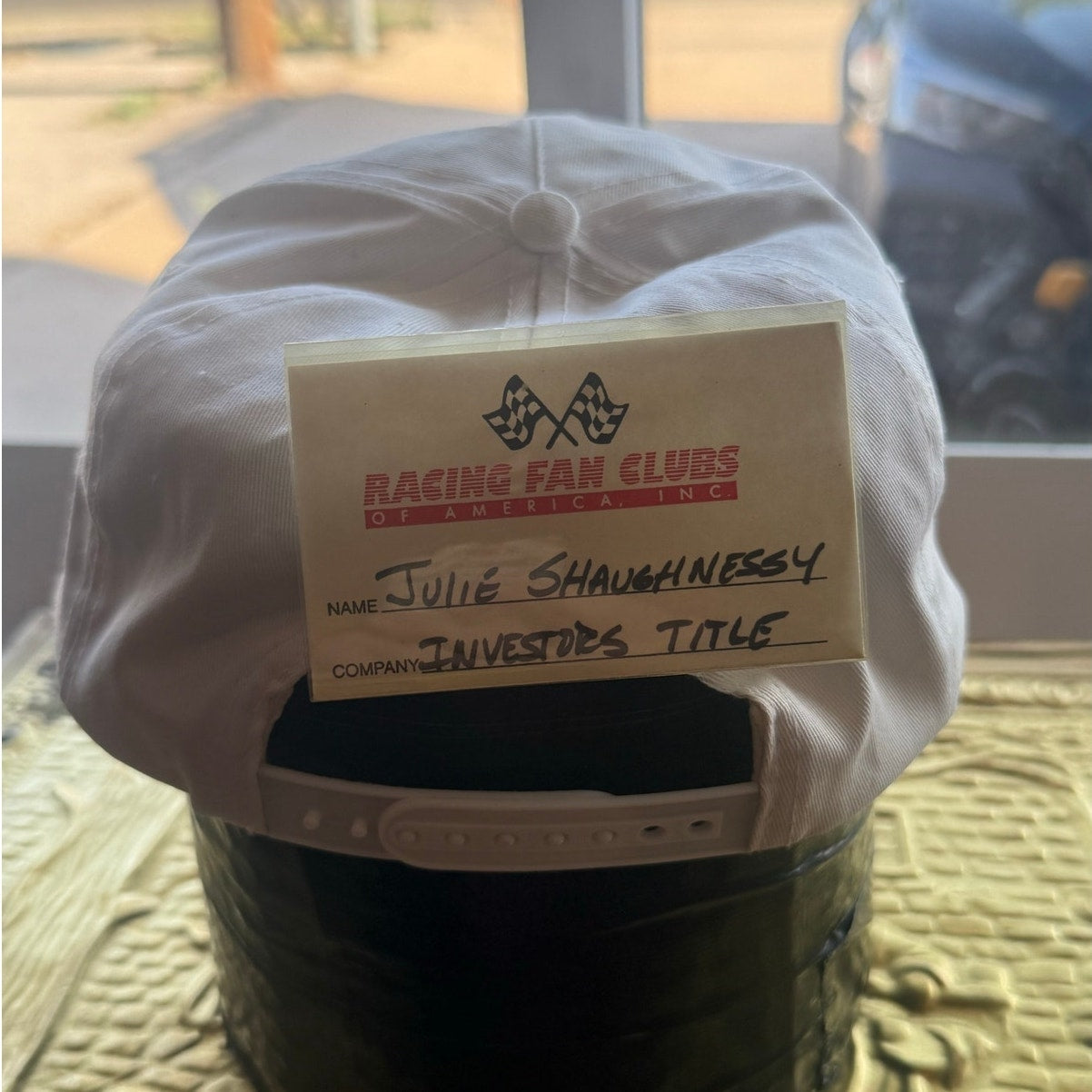 Tony Stuart Signed Racing Club Hat and 1995 Jiffy Lube Miami 300 Pin
