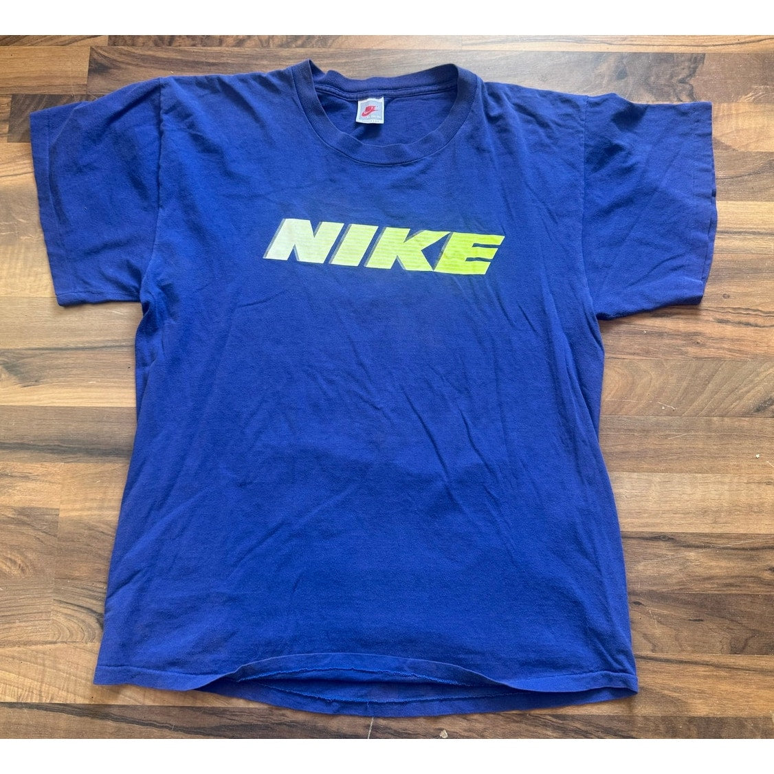 90s Nike Single Stitch Neon Fade Logo Size XL