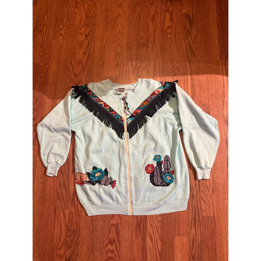 True Vintage Custom Southwest crew zip up conversion