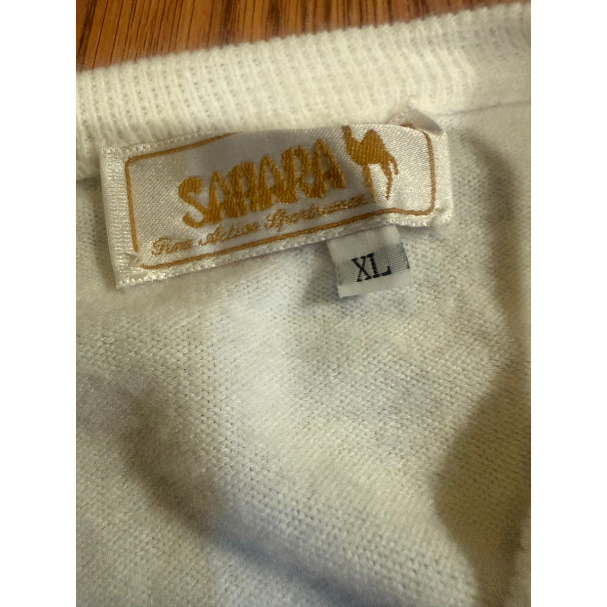 West Texas State White Cashmerlon Sahara Sweater Size XL