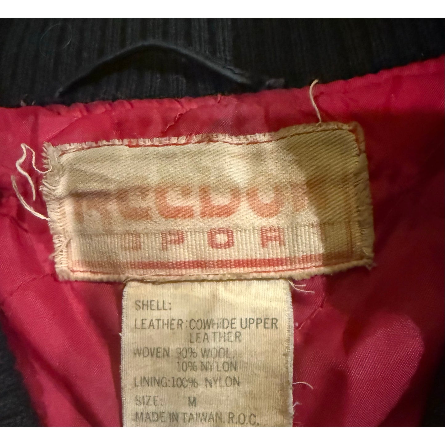 Vintage 80s–90s Reebok Varsity Jacket | Wool & Leather