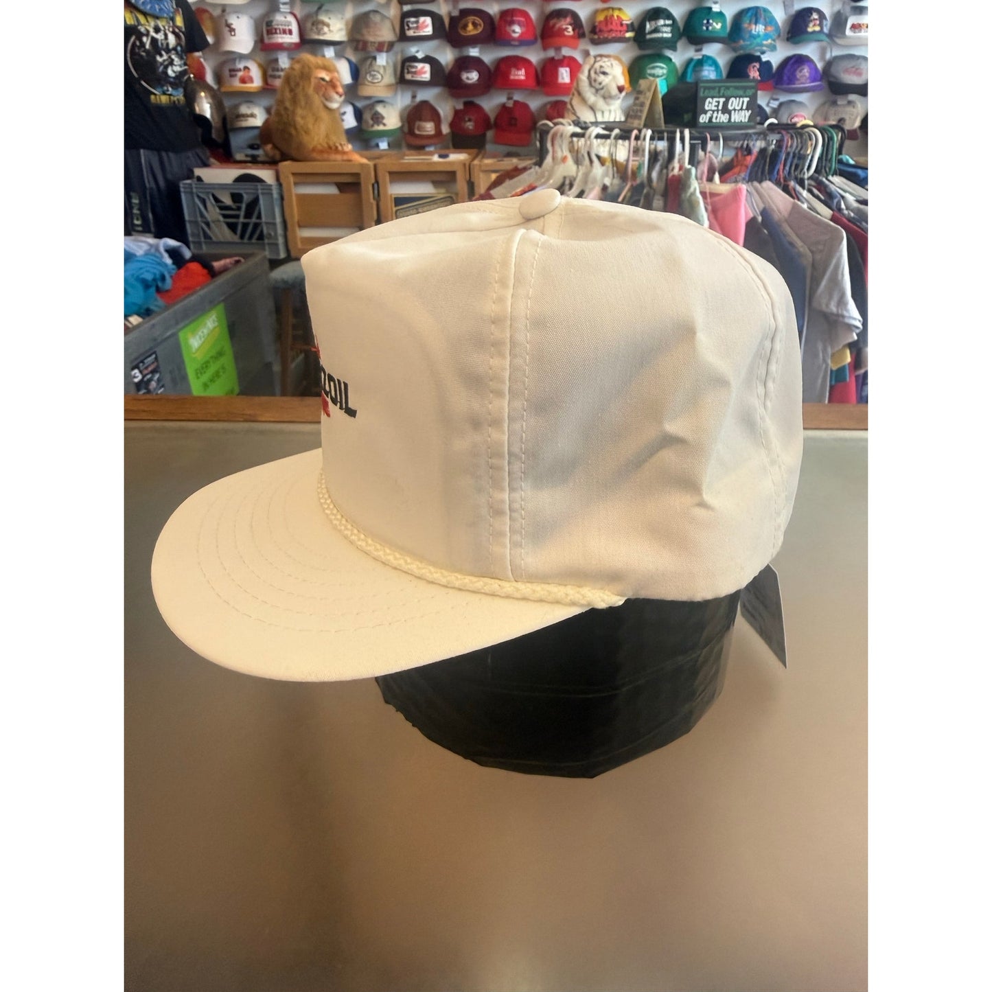Vintage White Pennzoil Rope Snap Back
