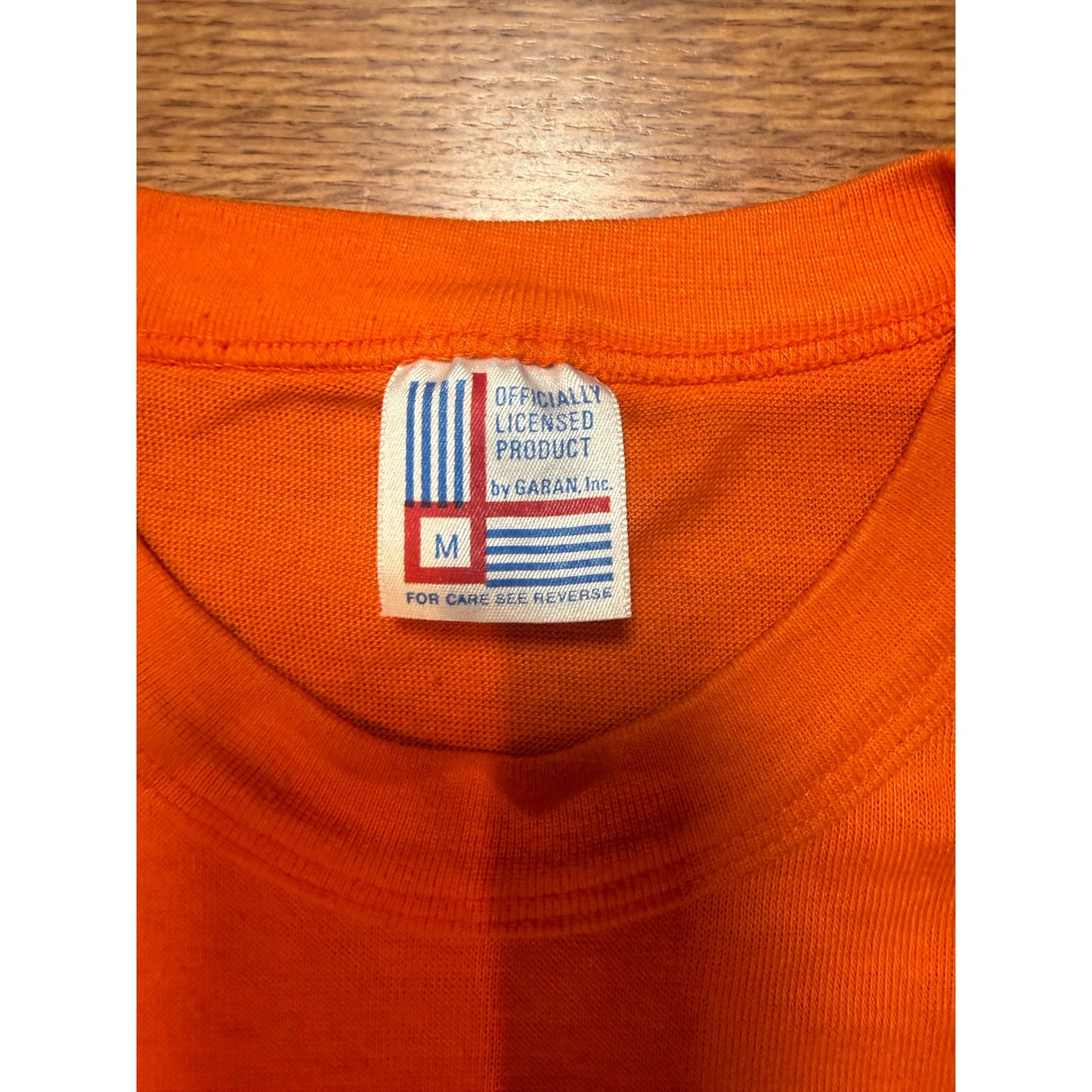 Denver Broncos Orange Field Single Stitch Size Medium