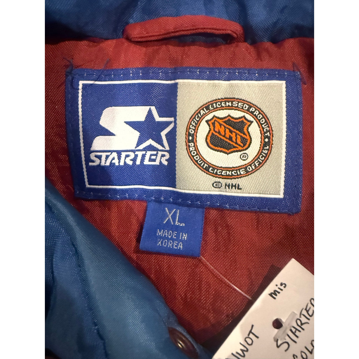 Colorado Avalanche Starter Puffer Size XL