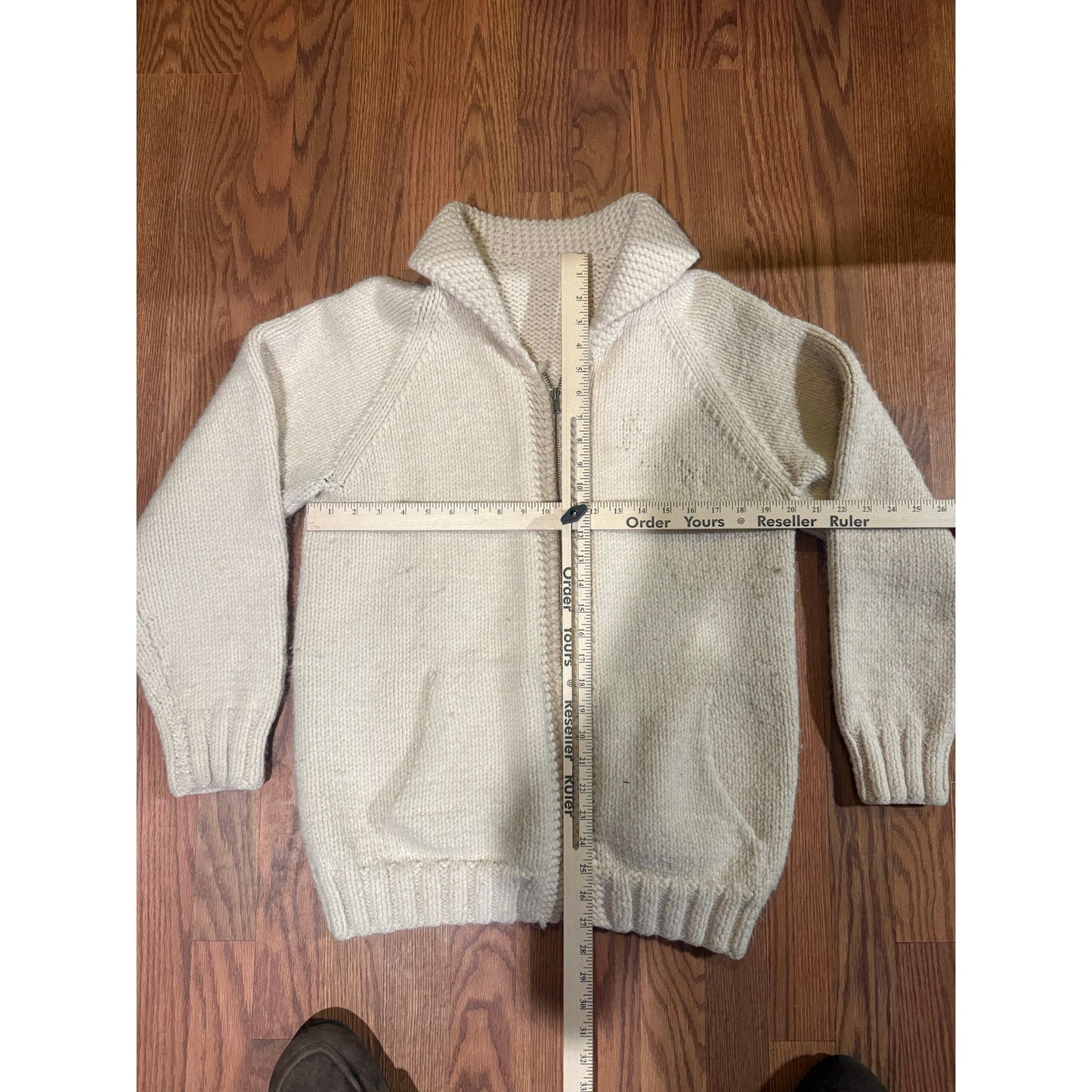 Handmade Horse Zip Sweater Size Large