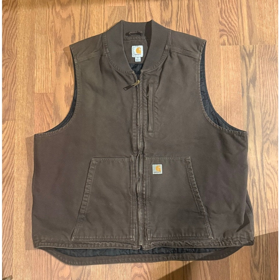 Carhartt V02 Duck Canvas Insulated Vest Thinsulate size 2xl