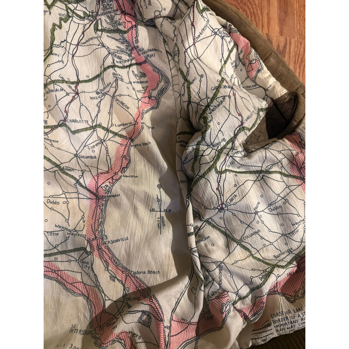 Midway Replica flight Jacket with escape map Lining Size XL