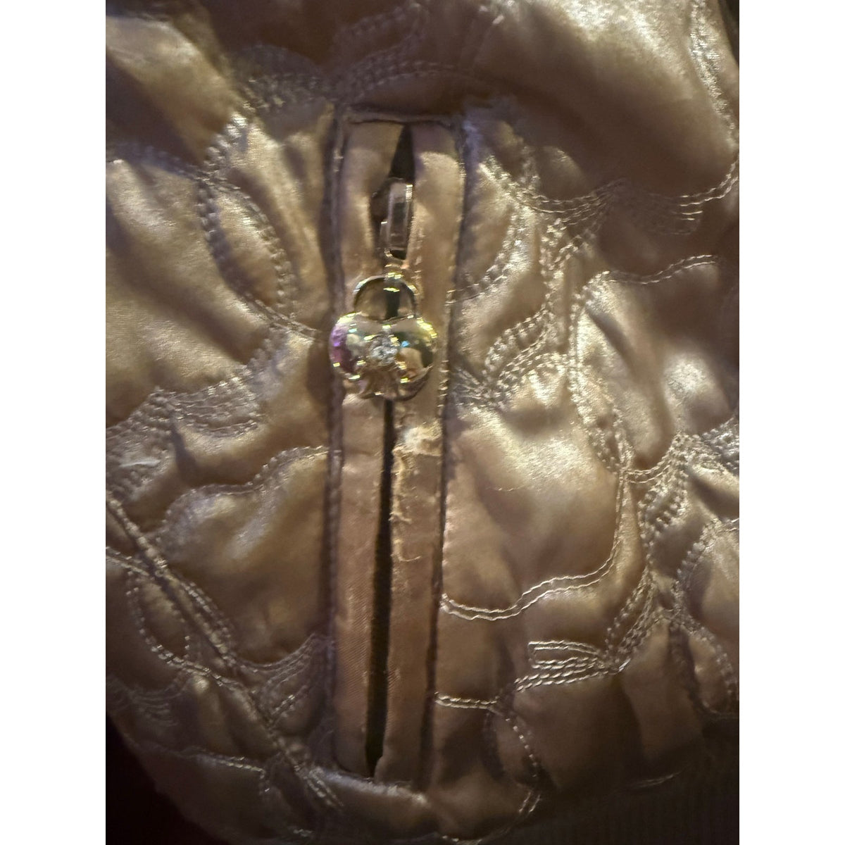 Apple bottom hooded Puffer Jacket size small