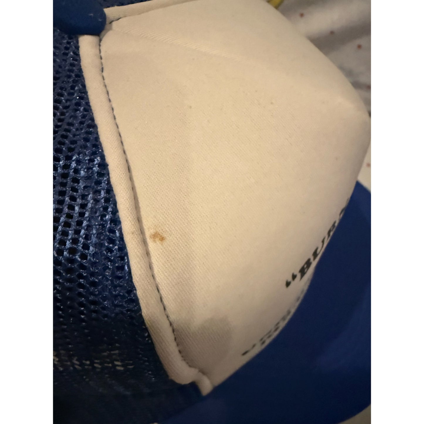 True vintage burn them rocks Oil hat