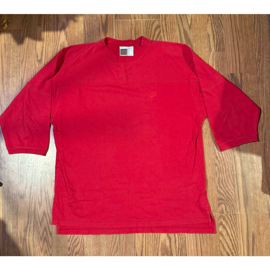 Nike 3/4 Sleeve Red Vintage Size XL