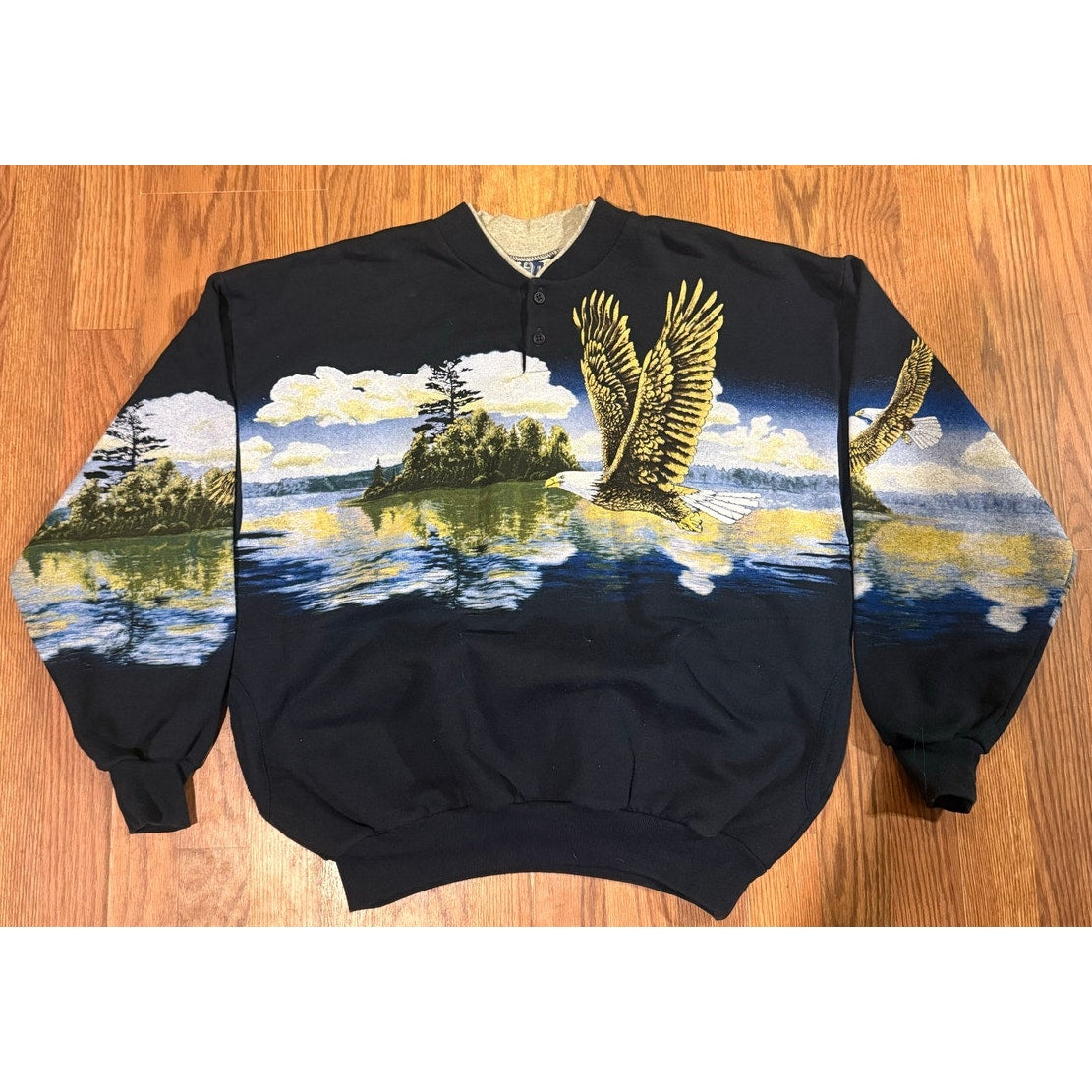 Art Unlimited Eagle Henley Double Collar Size XL