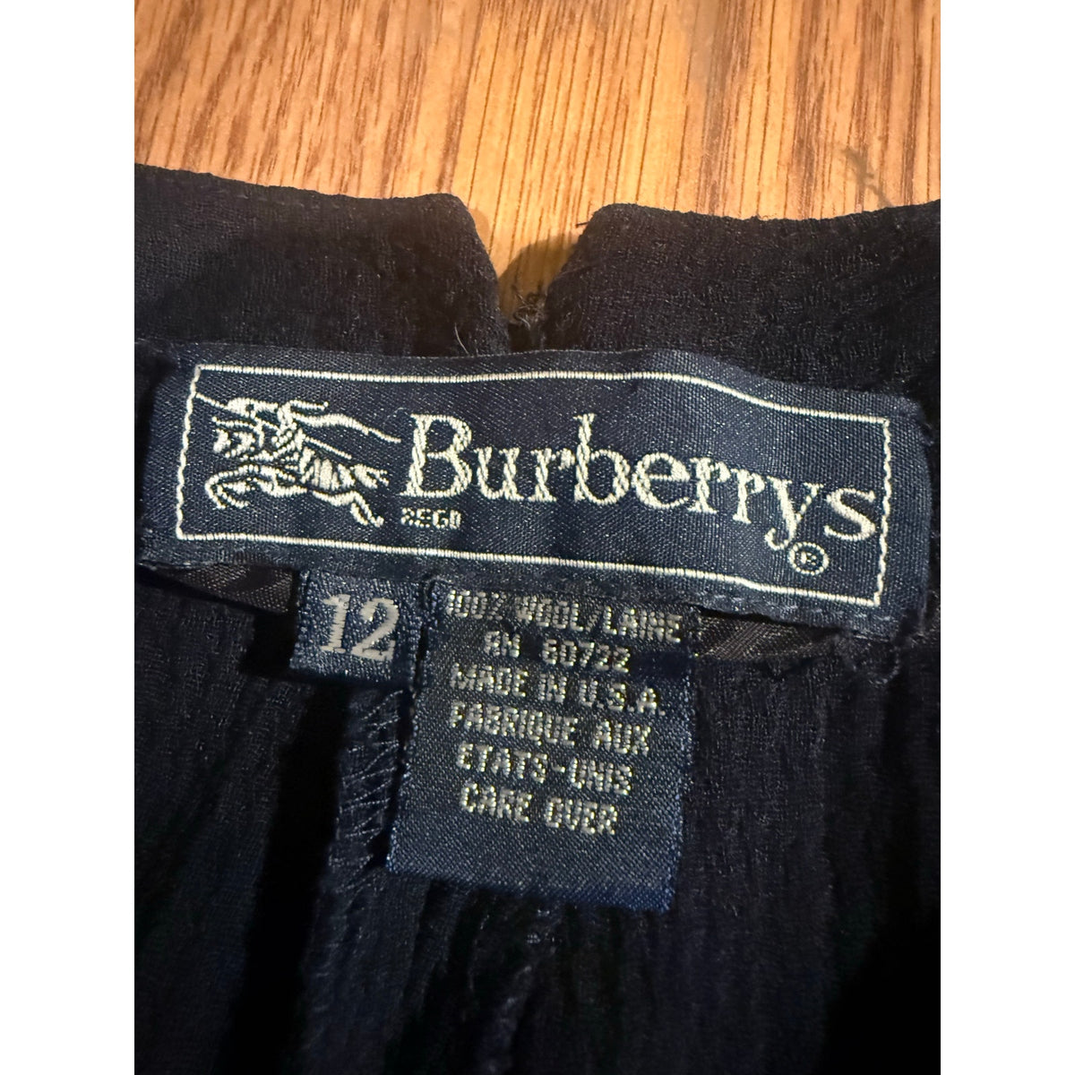 80s women's Burberrys wool crepe 2-piece pant suit size 12