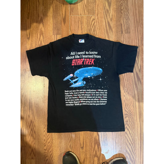 Life Learned From Star Trek Single Stitch Size Large