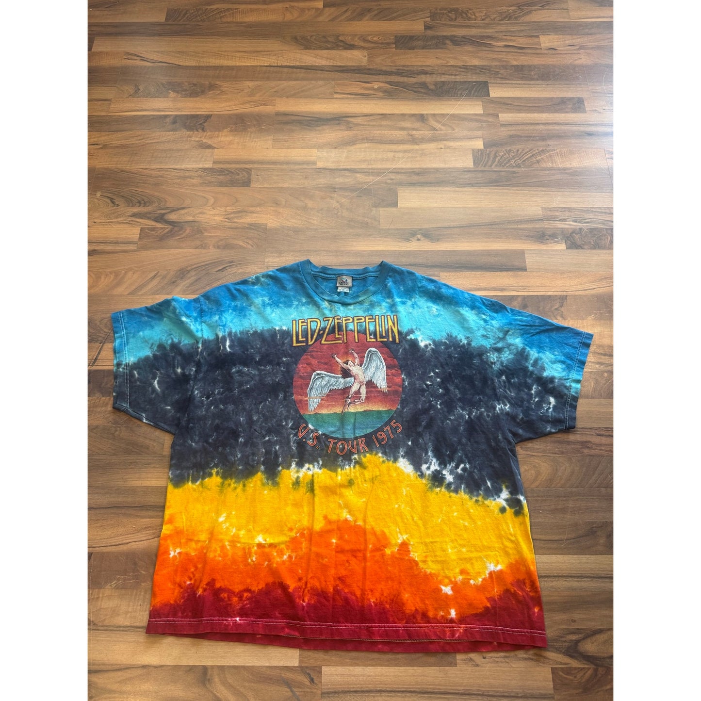 Liquid Blue Led Zeppelin Bronze Tag Size 4xL