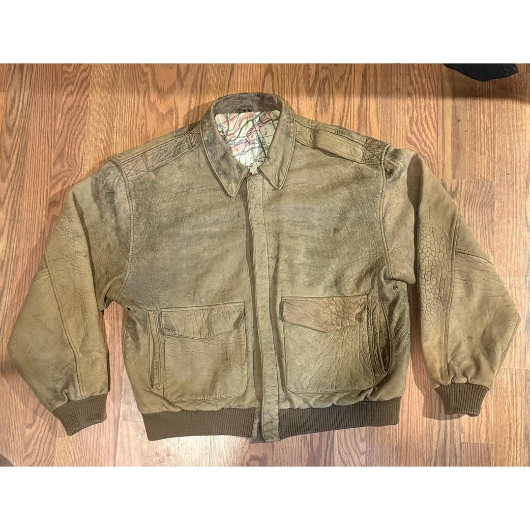 Midway Replica flight Jacket with escape map Lining Size XL