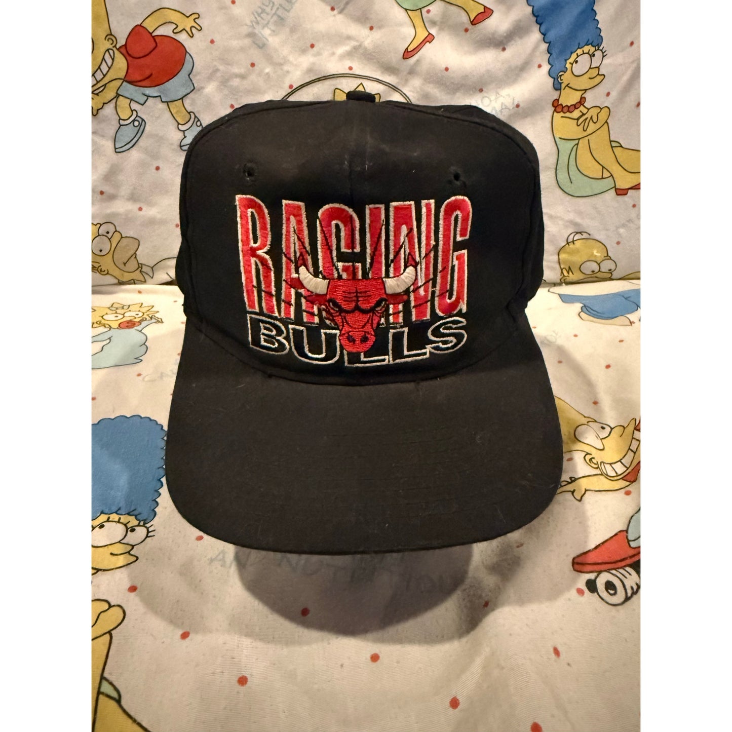 True vintage raging Chicago bulls hat
