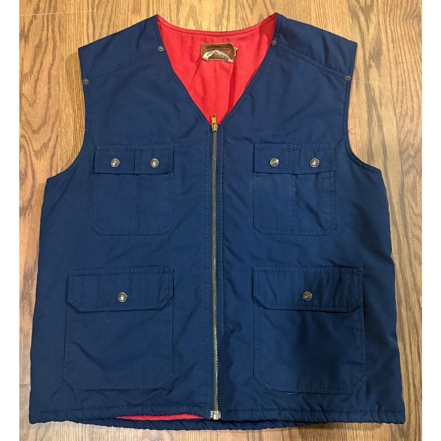 Vintage Levi Strauss & Co. Workwear Vest | Navy & Red Lined