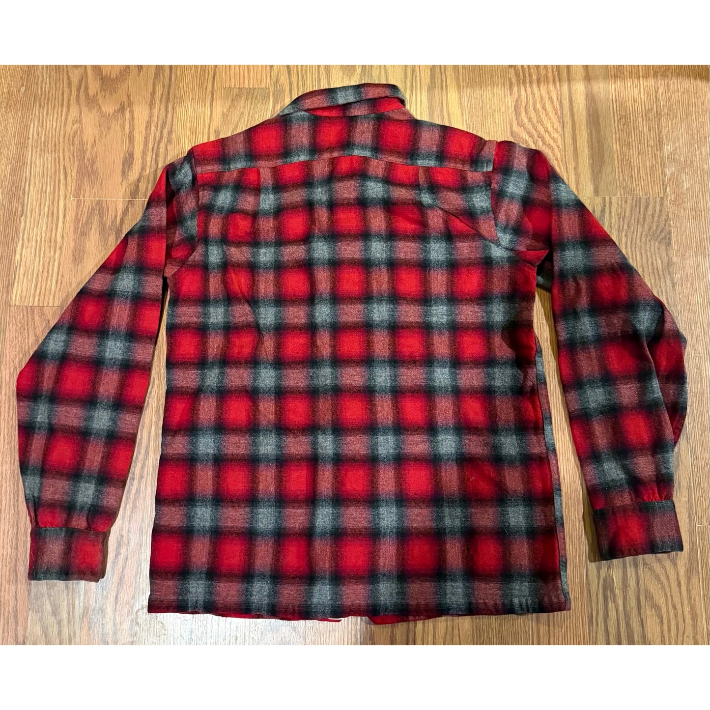 Pendleton Red Black Buffalo Plaid Wool Size Youth XL