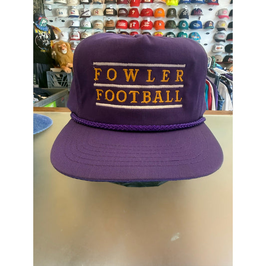 Vintage Purple Fowler Football Zip Back Hat
