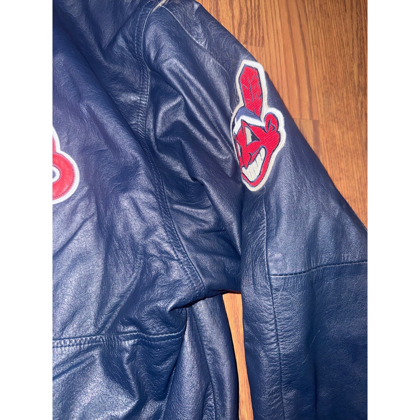 Vintage Starter Cleveland Indians Leather Jacket (XL)