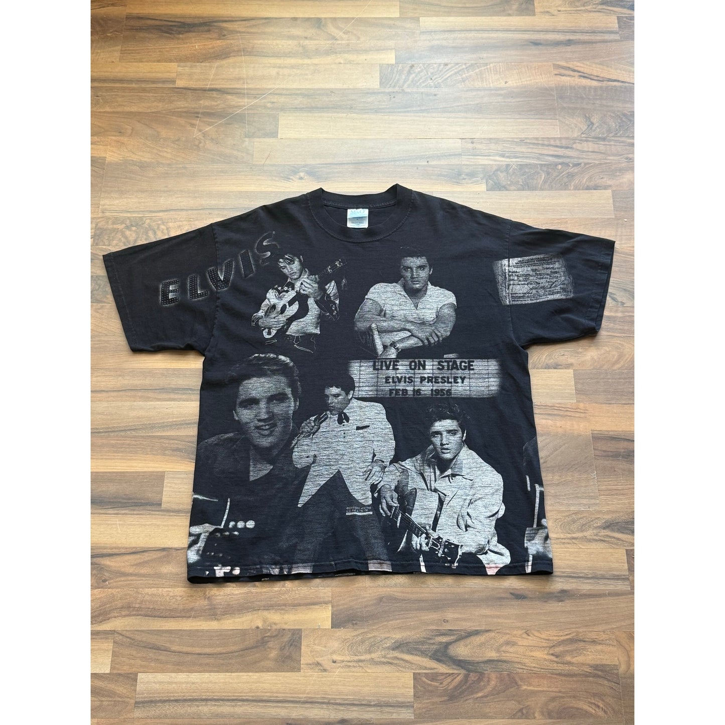 Elvis faded AOP Size Xl