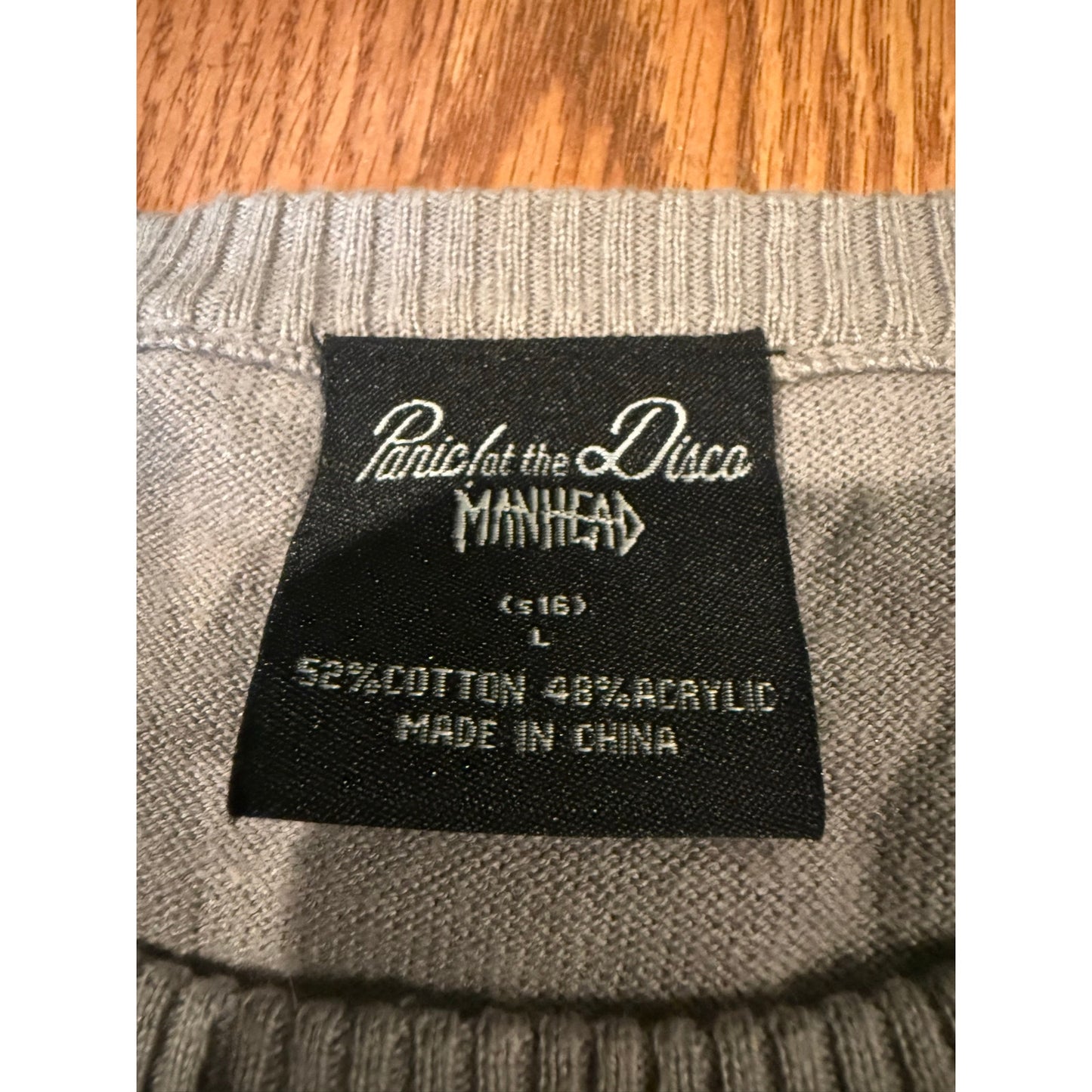 Panic At The Disco Cursive Light Sweater Size Large