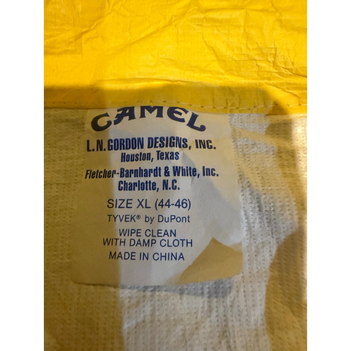 Camel Bros Rain Jacket Size Xl Deadstock