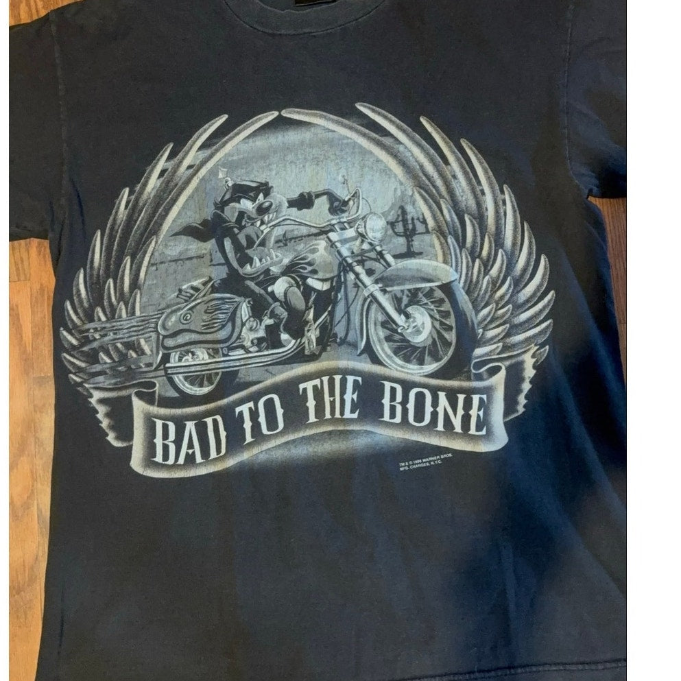 Bad To The Bone Taz Warner Bros Size L