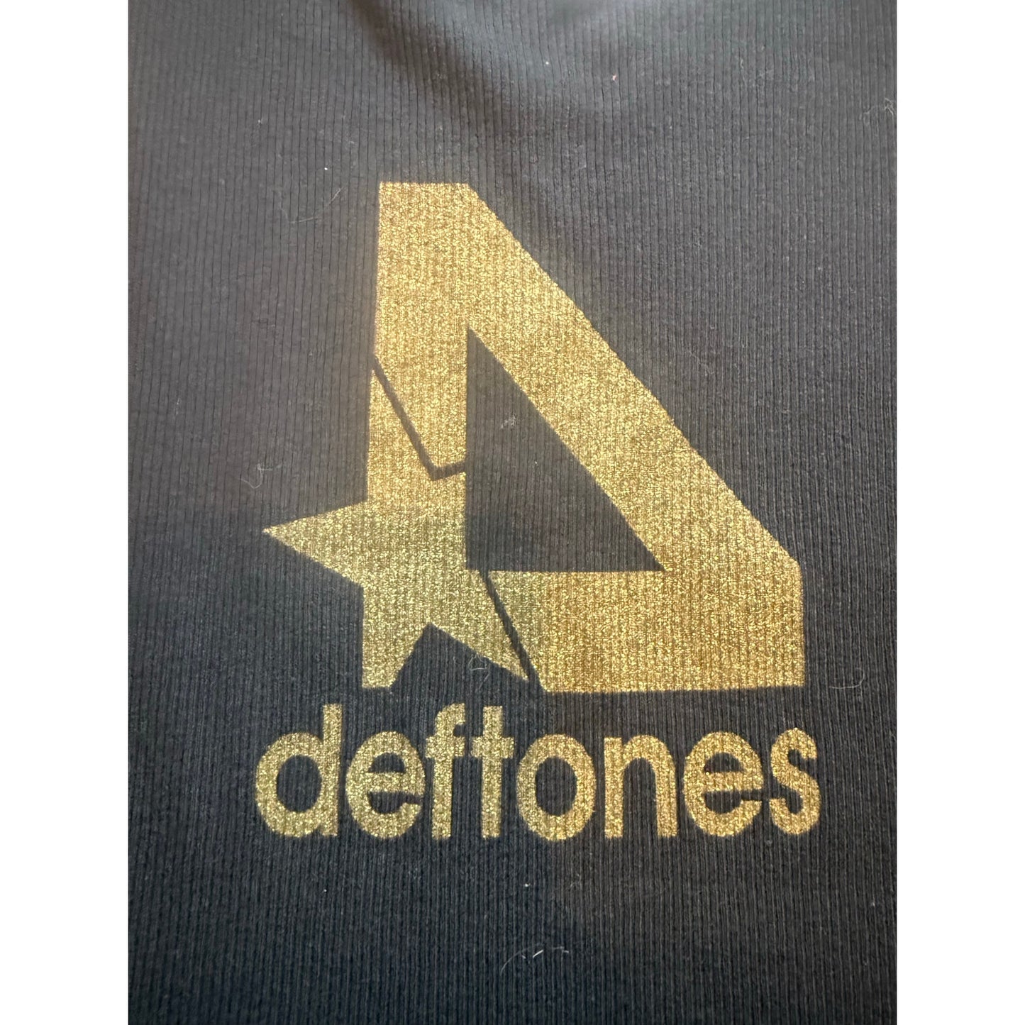 90s Gold Deftones Tank Top Size Medium
