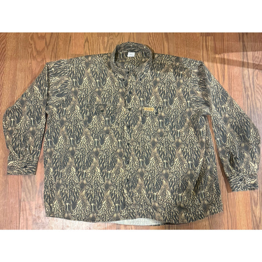 Y2K Ducks In A Row Camo Button Down Size 4XL