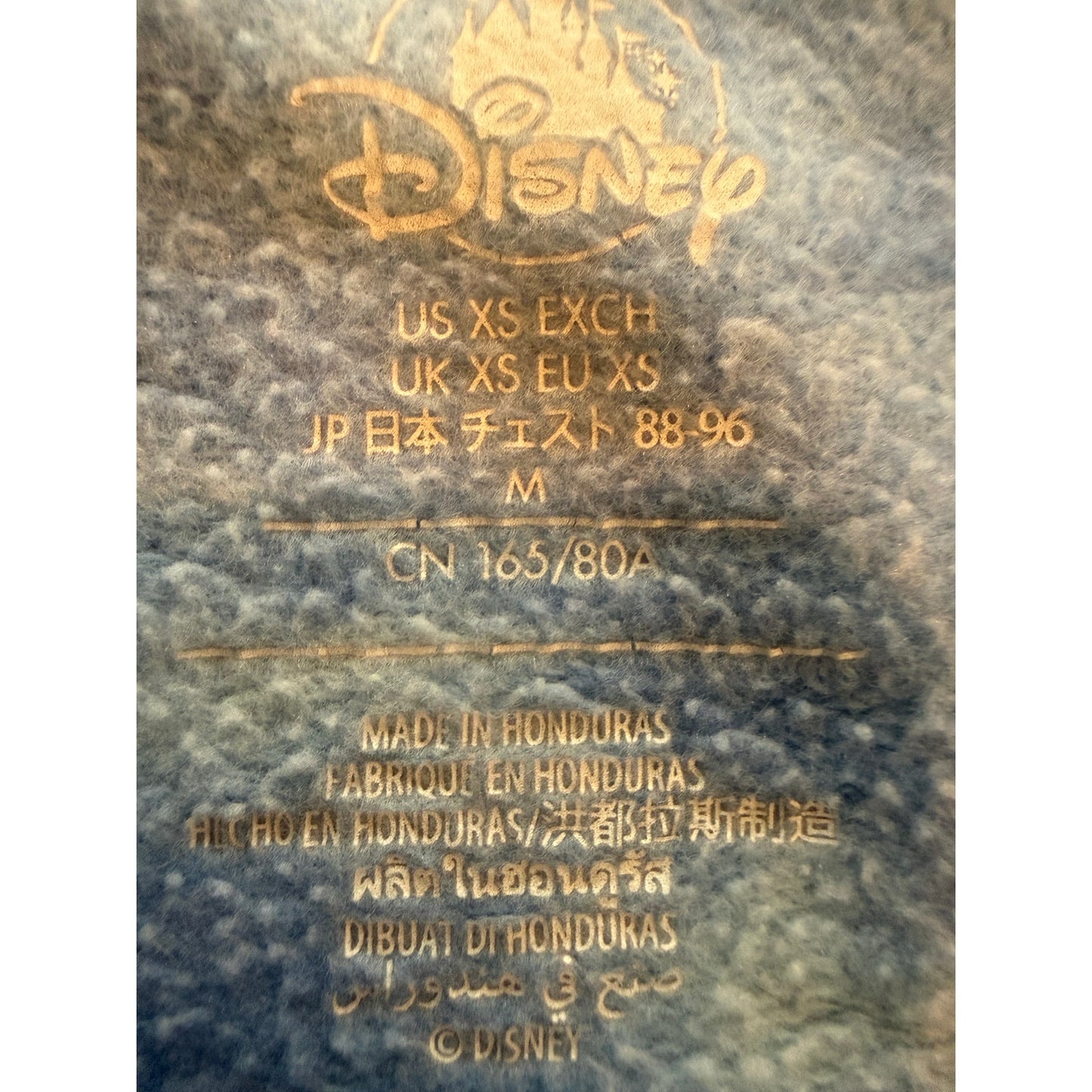 Walt Disney Pictures Blue Tie Dye Crew Neck Size Medium