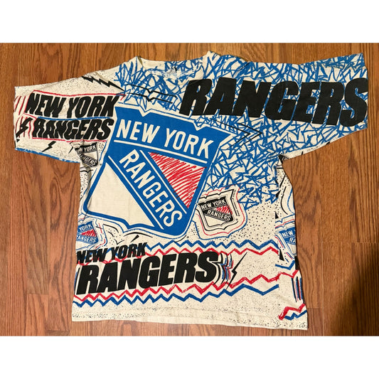 Vintage 90s New York Rangers Magic Johnson Size Large