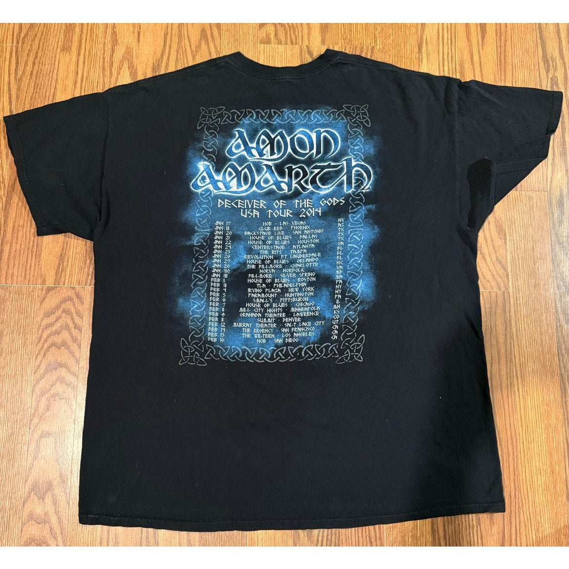 Amon Amarth Connecting right side shirt 2014 Tour Size XL