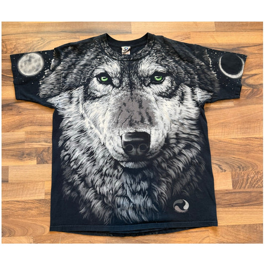 Wolf face AOP Liquid Blue Size XL