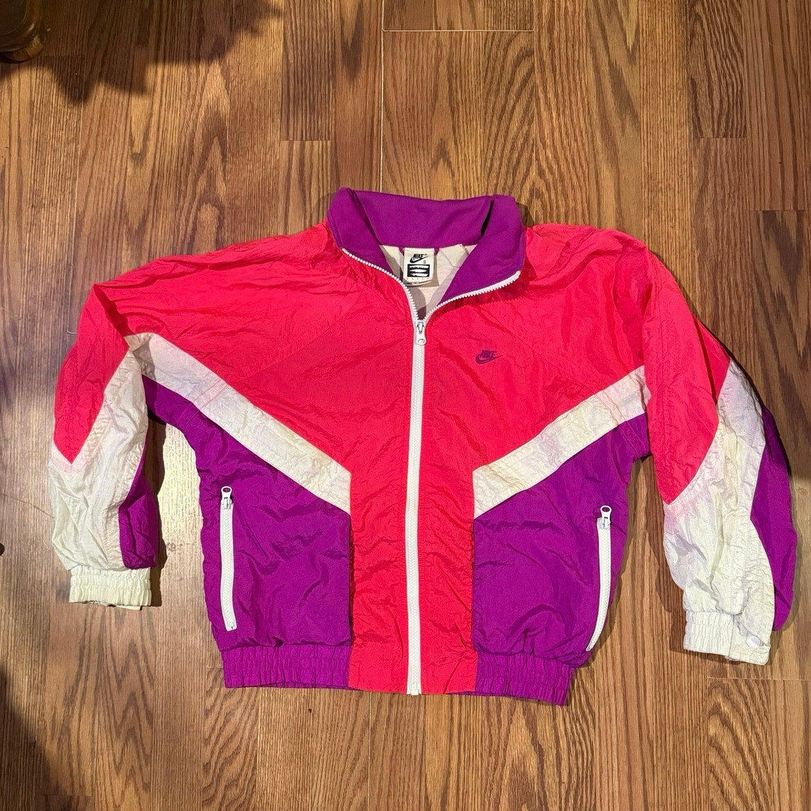 Nike Elite Pink Purple and White Windbreaker Size Small