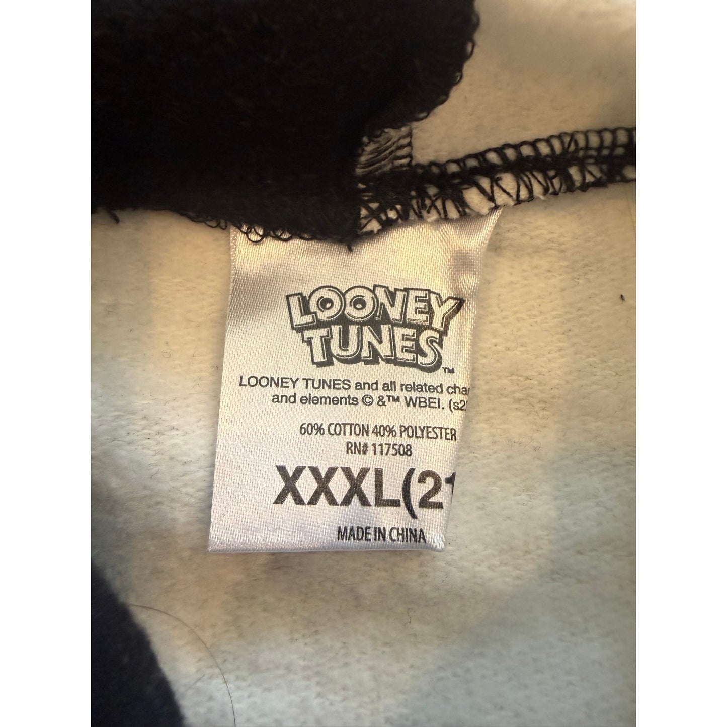 Looney Tunes Thin Hoodie Size 3xl