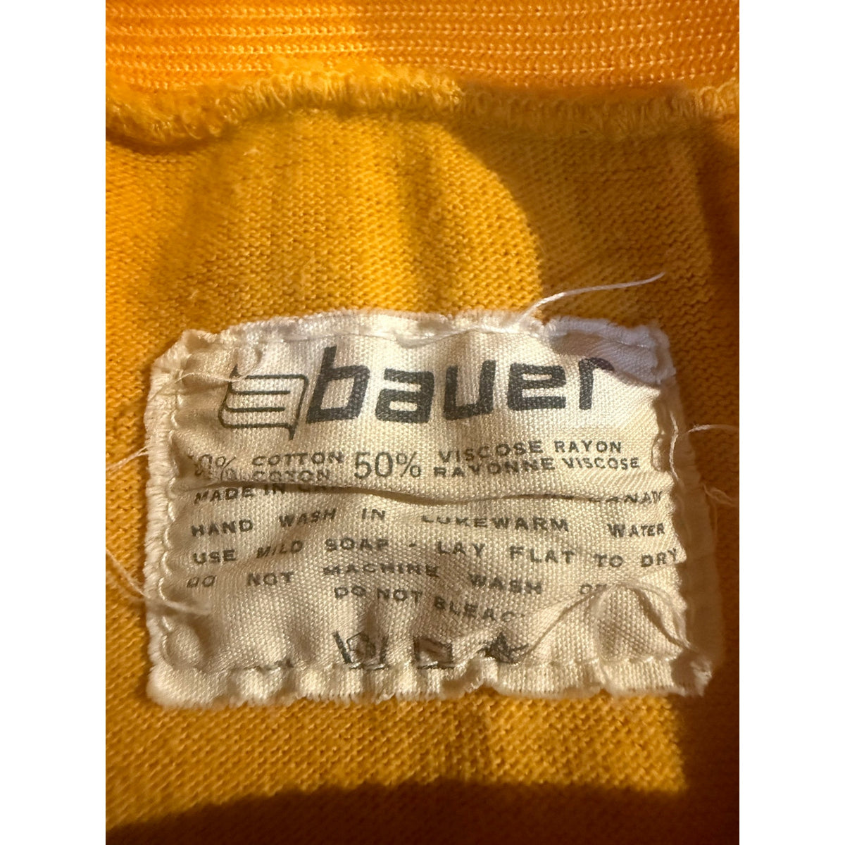 1970s Bauer Hornets Youth Hockey Jersey Size Large