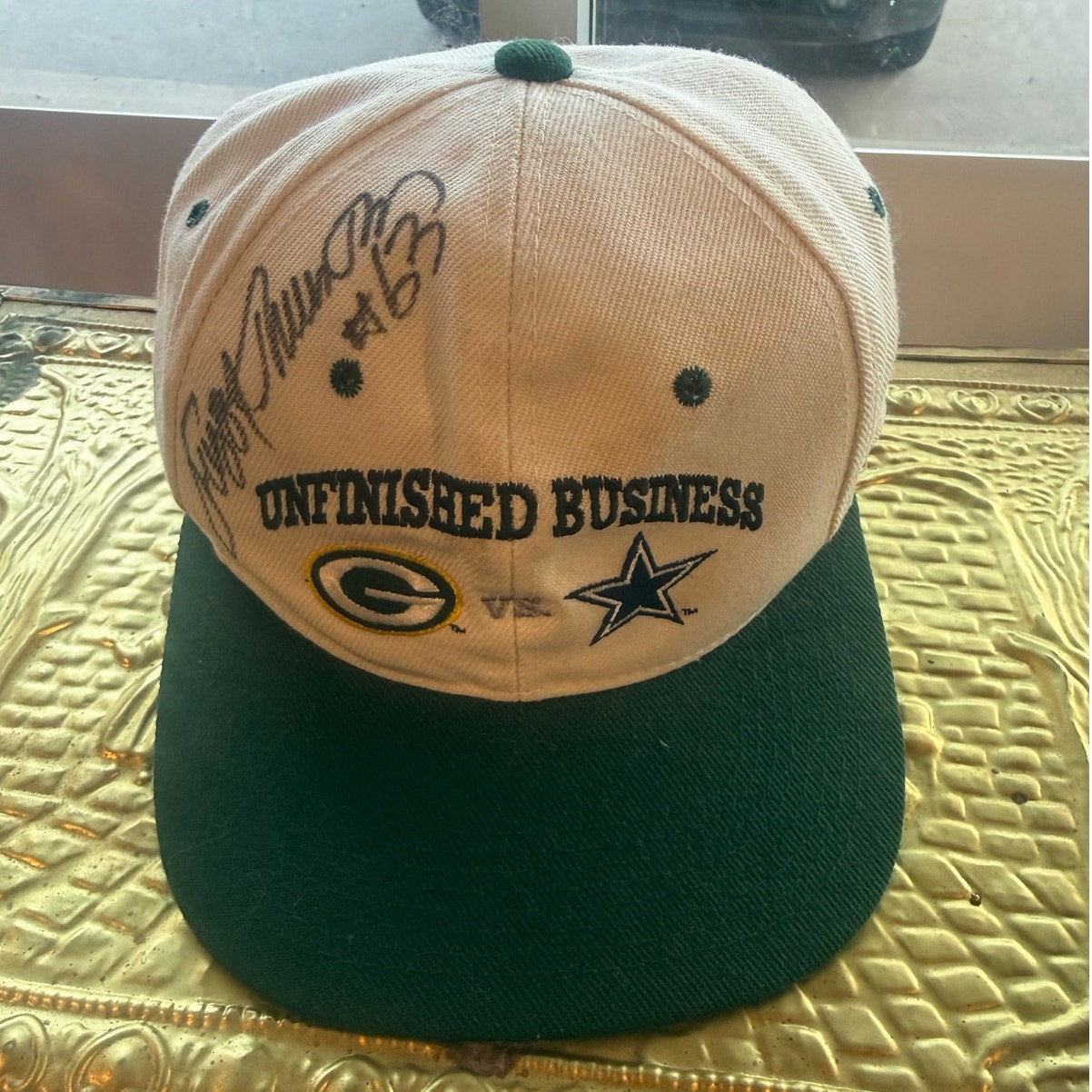 SIGNED Fuzzy Thurston Unfinished Business Packers Snapback