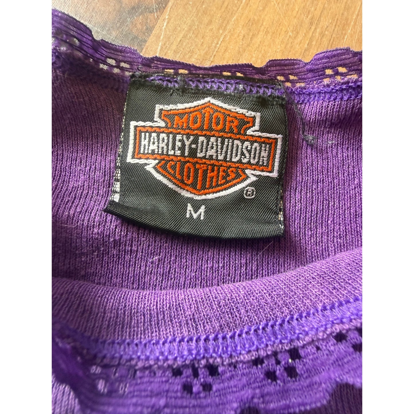 90s Harley Davidson Purple Panther Lace Tank Top Size Medium