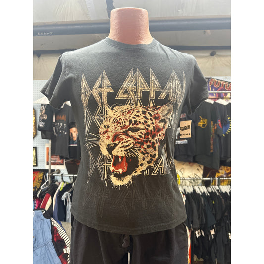 Womens Modern Def Leppard Faux Vintage