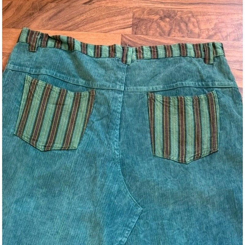 Y2K Corduroy Maxi Pant Skirt Size Large