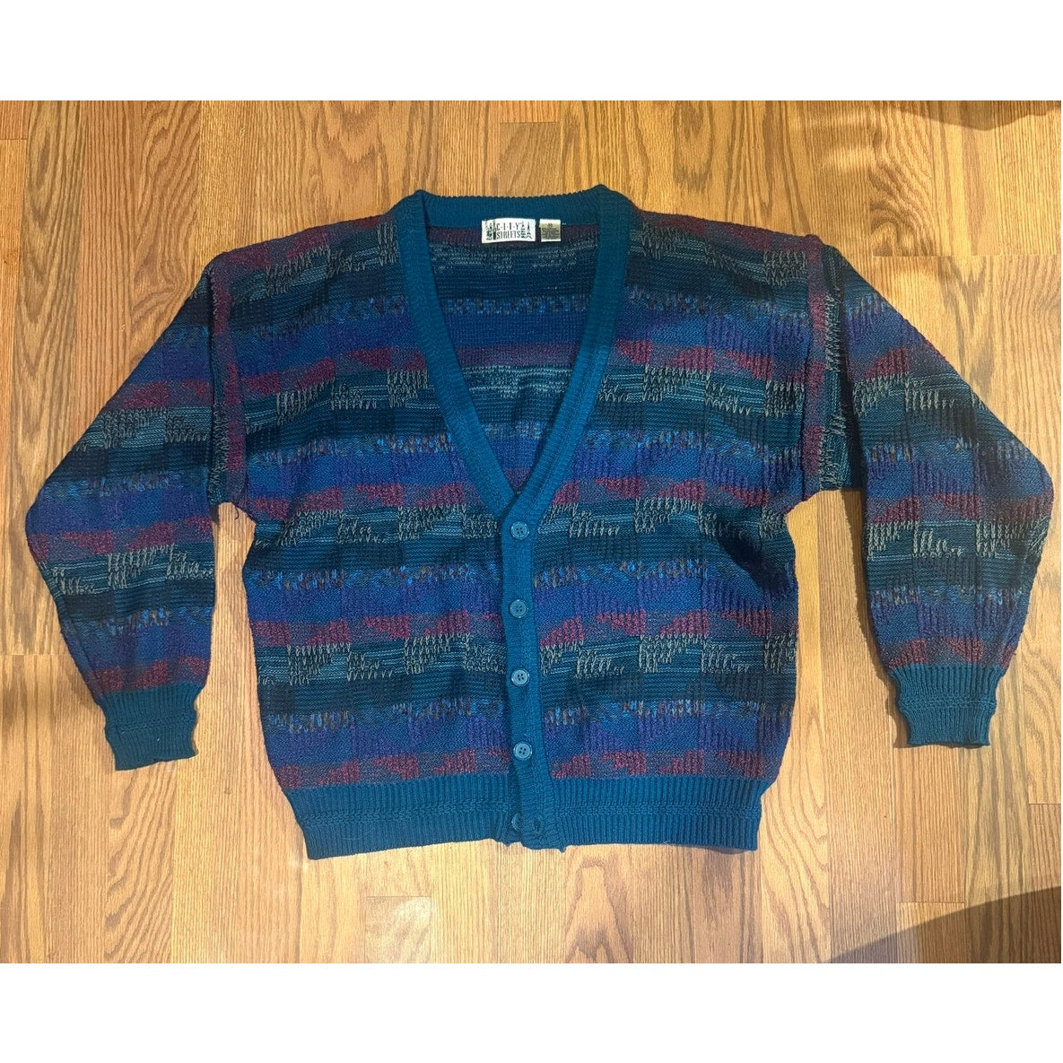 City Streets multi-color Cardigan size Medium