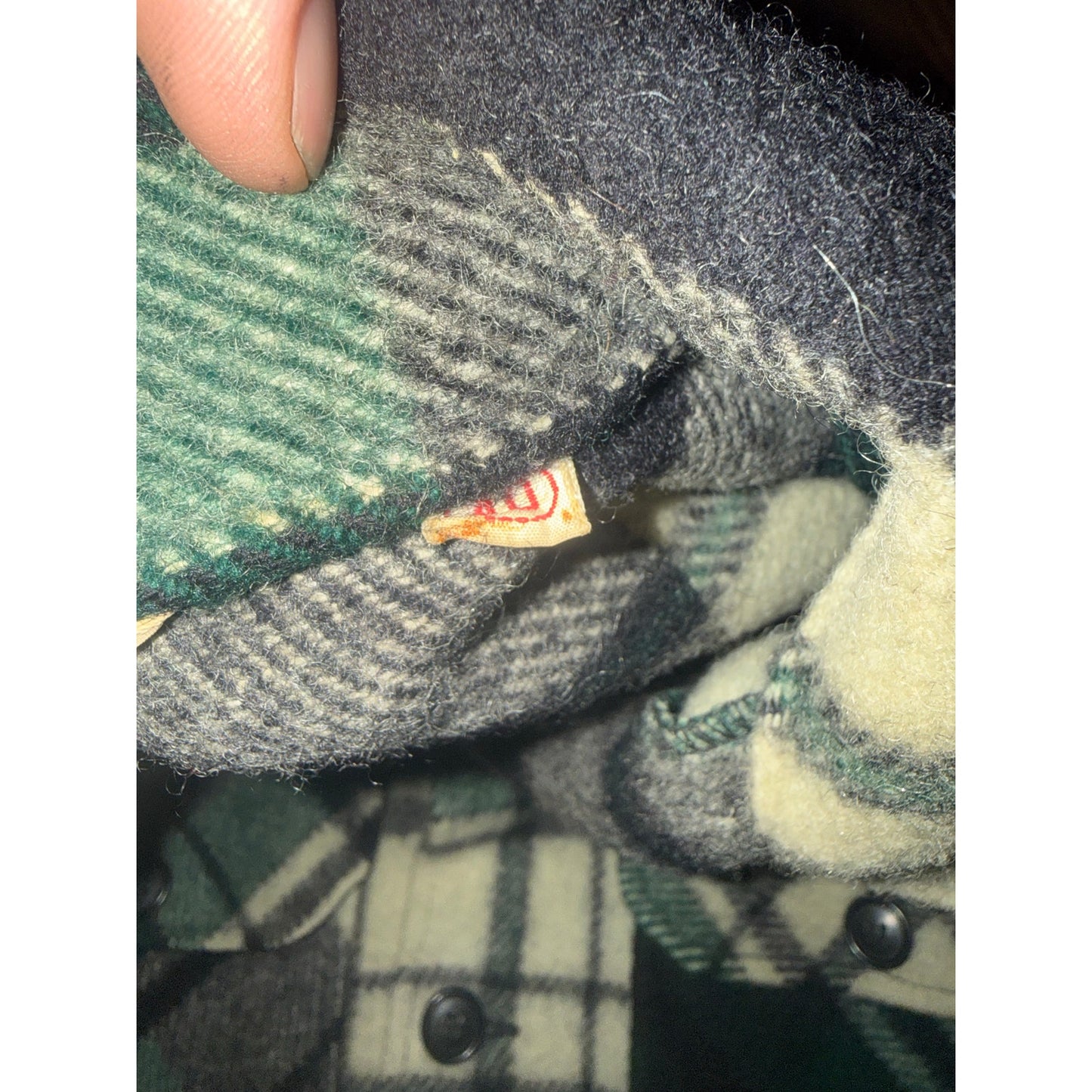 Vintage 60s–70s Woolrich Wool Flannel Jacket | Green Plaid