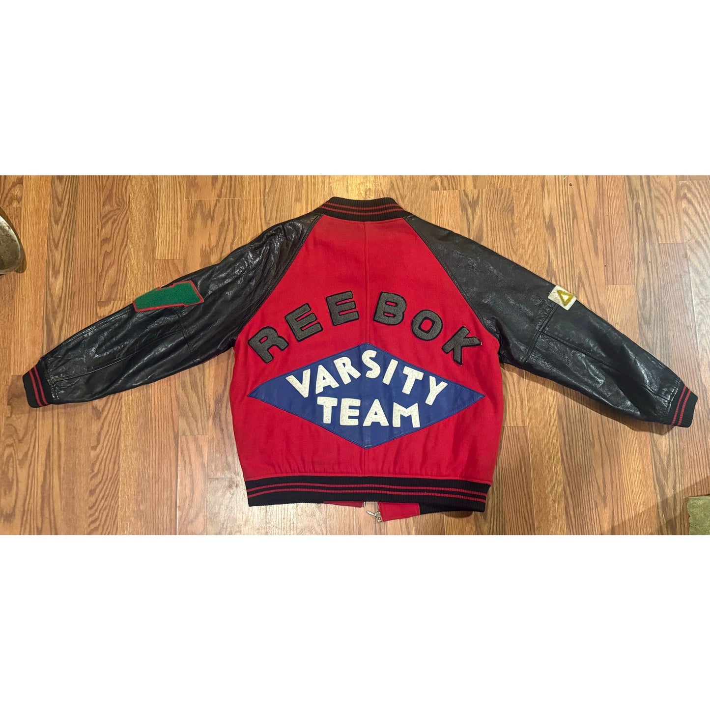 Vintage 80s–90s Reebok Varsity Jacket | Wool & Leather